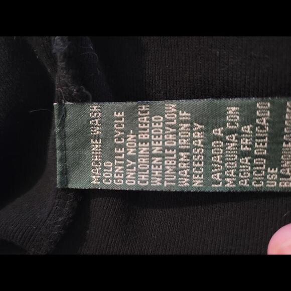 Vintage 90s Lauren Ralph Lauren XL black with white detailing maxi knit dress - Picture 5 of 5